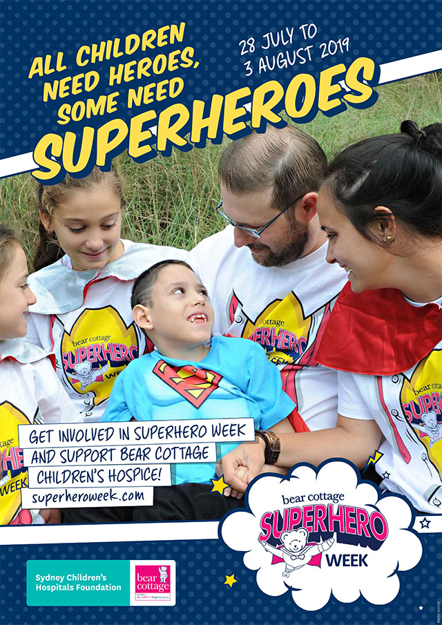 Kobelco Australia proudly supporting Bear Cottage Superhero Week