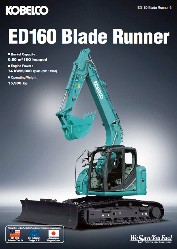 Image New Kobelco Ed160 Brochure 1 - Kobelco Excavators