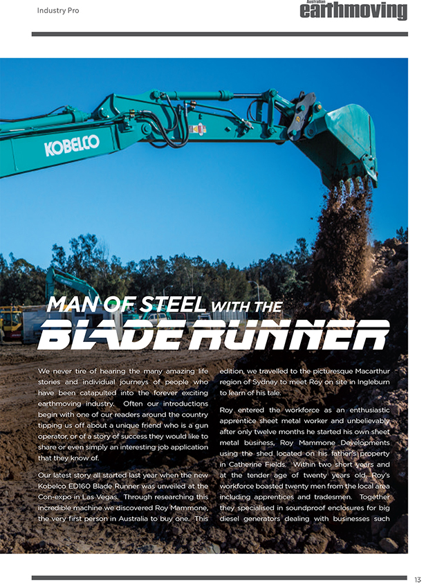 Image Mammone Developments Ecstatic With Their Kobelco Ed160 1 - Kobelco Excavators