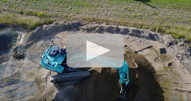 Image Brancatella Plant Hire Drone Footage 2 - Kobelco Excavators