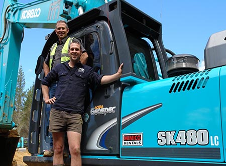 Image Forest Road Contractor Does Fuel Test On Kobelco Sk480 4 - Kobelco Excavators