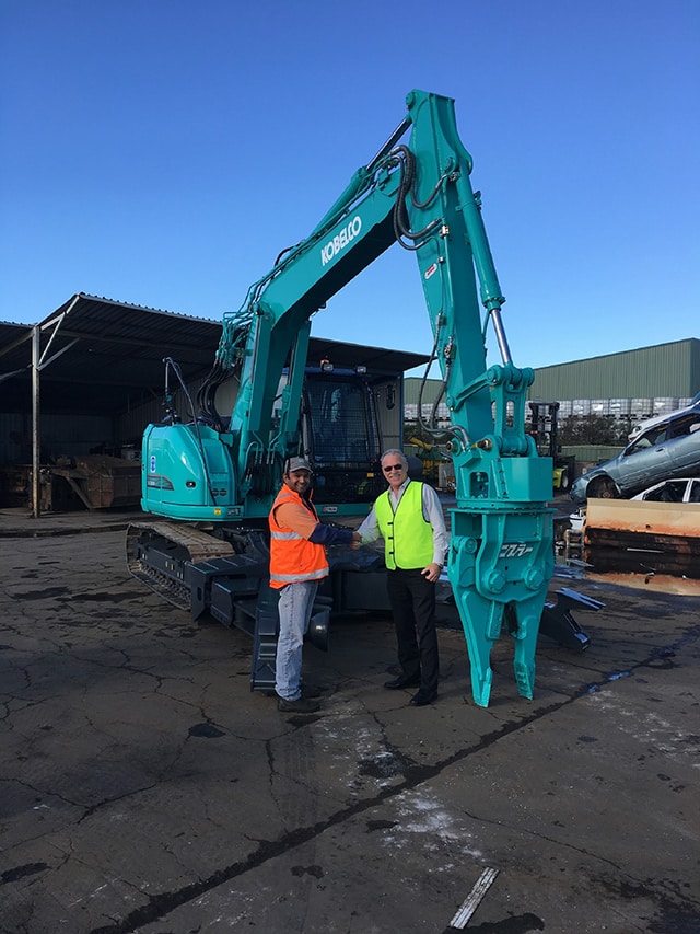 Image Kobelco Delivery Of Recycling Excavator 1 - Kobelco Excavators