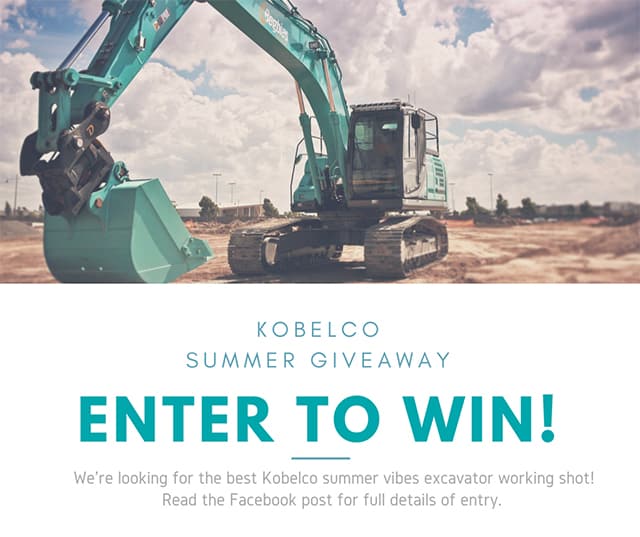 Image Kobelco Summer Giveaway Time! 1 - Kobelco Excavators
