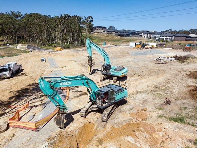 Image Dexcon Civil Drone Video 1 - Kobelco Excavators