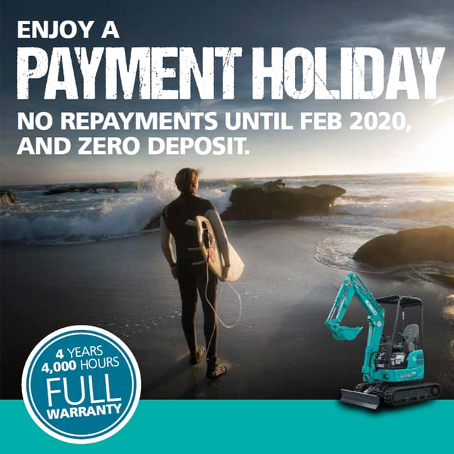 Image Enjoy A Payment Holiday With Kobelco! 1 - Kobelco Excavators