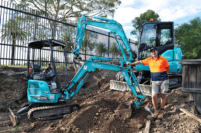Image Kobelco Sk17Sr Starts Skyline Excavations 1 - Kobelco Excavators