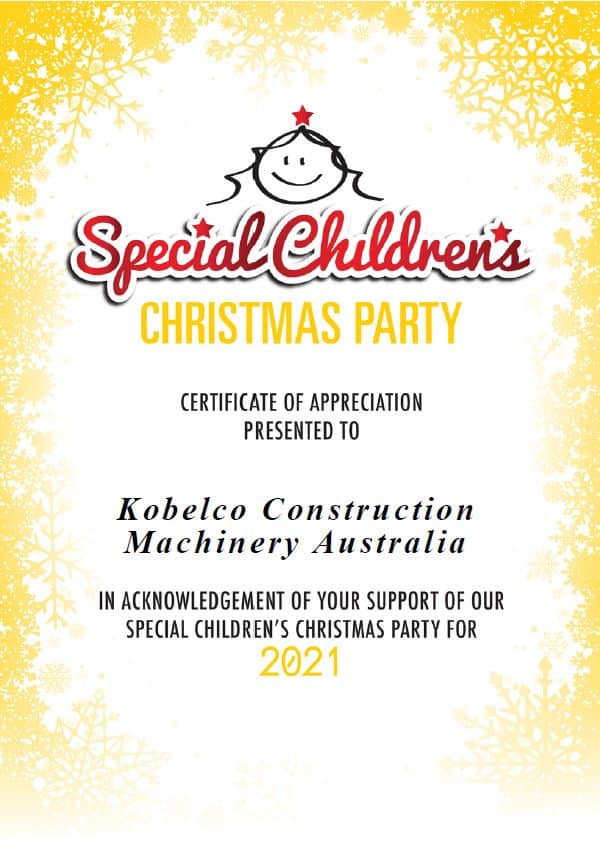 Image Sydney Special Children’s Christmas Party 2021 1 - Kobelco Excavators