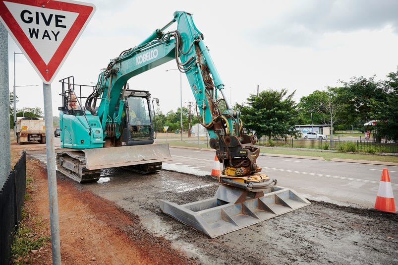 Kobelco Machine On Jobsite