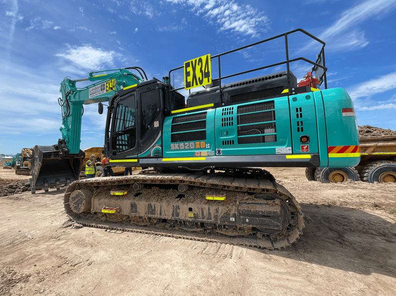 Kobelco Excavator On A Jobsite